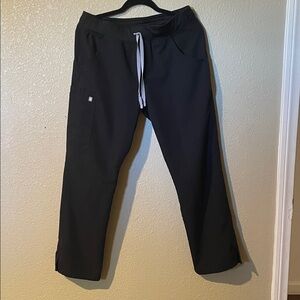 Figs Women's Black Joggers with Grey Drawstring